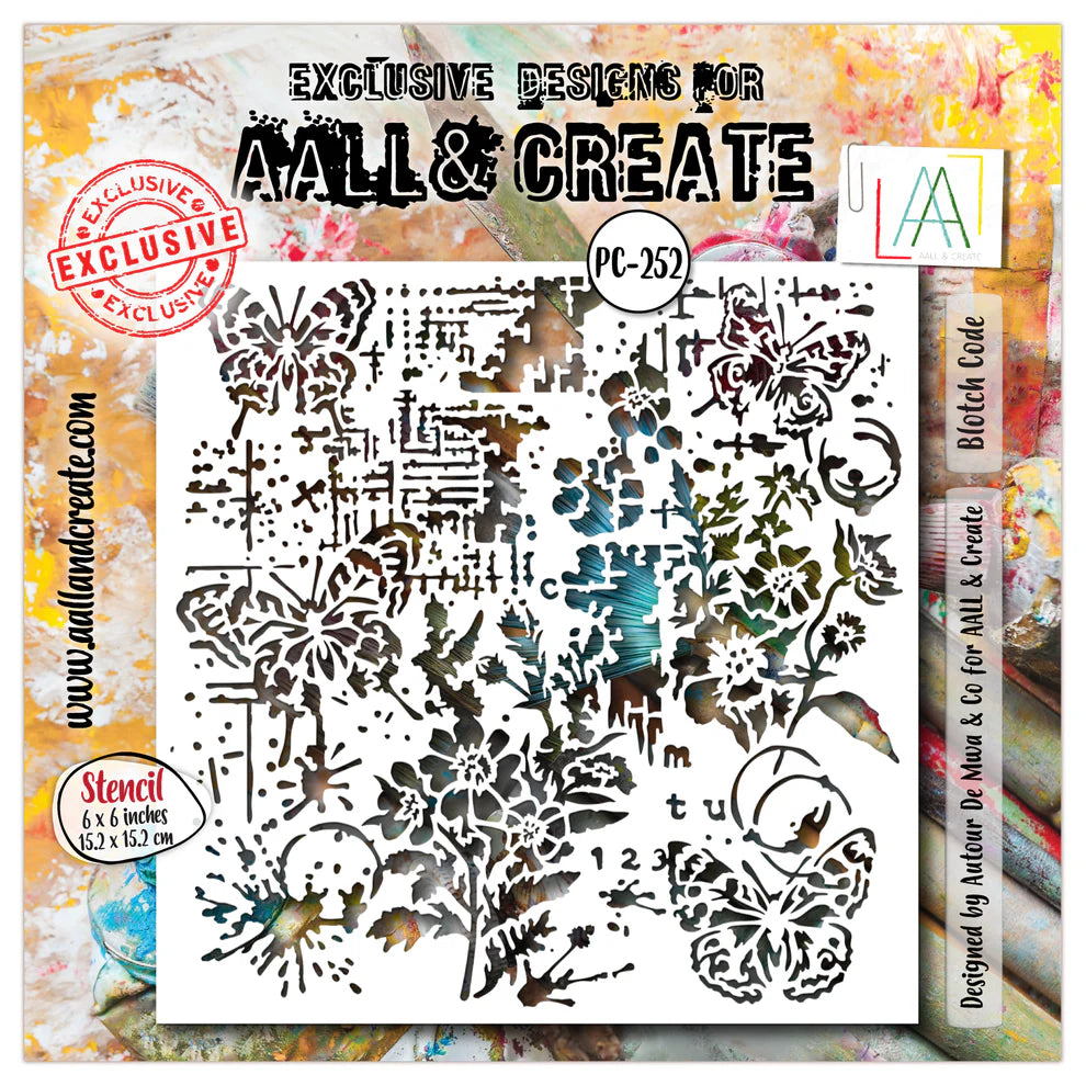 AALL & CREATE - 6X6 Stencil - Blotch Code PC-252