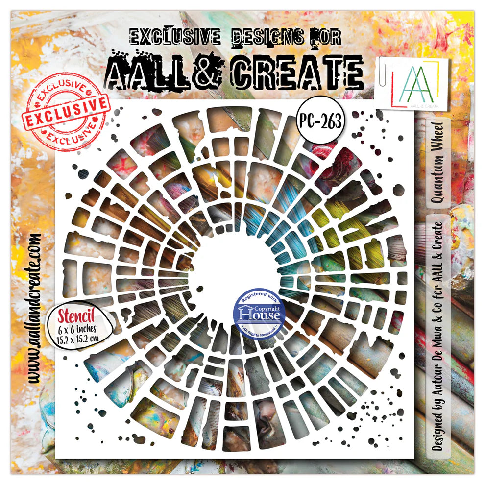 AALL & CREATE - 6X6 Stencil - Quantum Wheel #PC-263