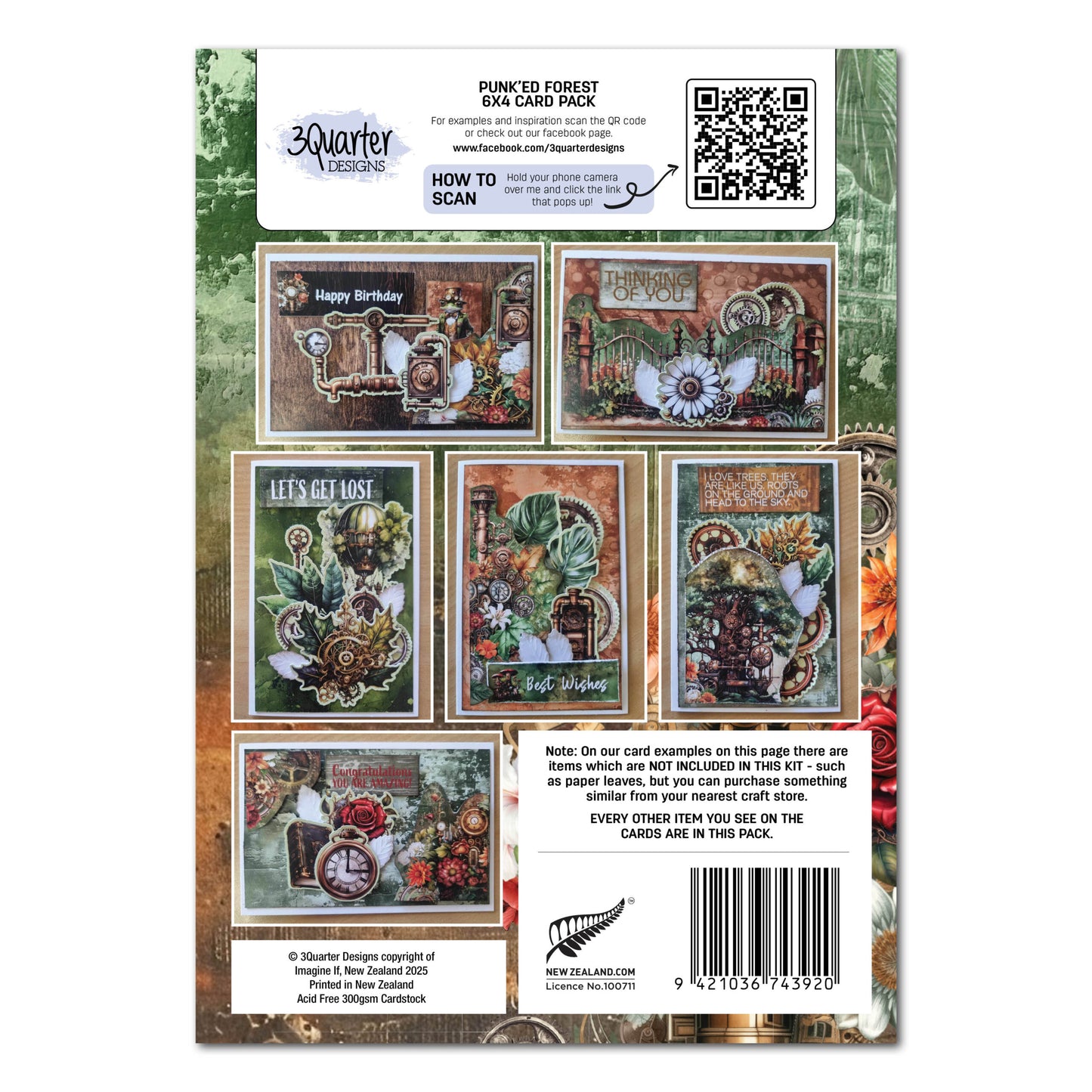 3 Quarter Designs - Punk'ed Forest 6x4 Card Pack