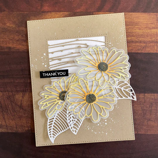 Paper Rose - Metal Die -Spotty Lines Square