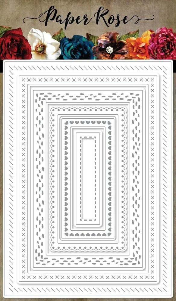 Paper Rose - Metal Die - Lots Of Rectangles 2.0