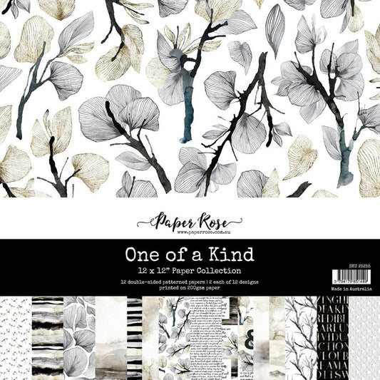 One of a Kind is a beautiful patterned paper collection that makes a great backdrop design for any art or craft project. It features flowering branch and text patterns that are perfect for any art projects like cards, invitations and scrapbook pages. 12x12" 12 papers with a pattered pattern on both sides 2 from each of the 12 designs  200 gsm paper  Designed in Australia