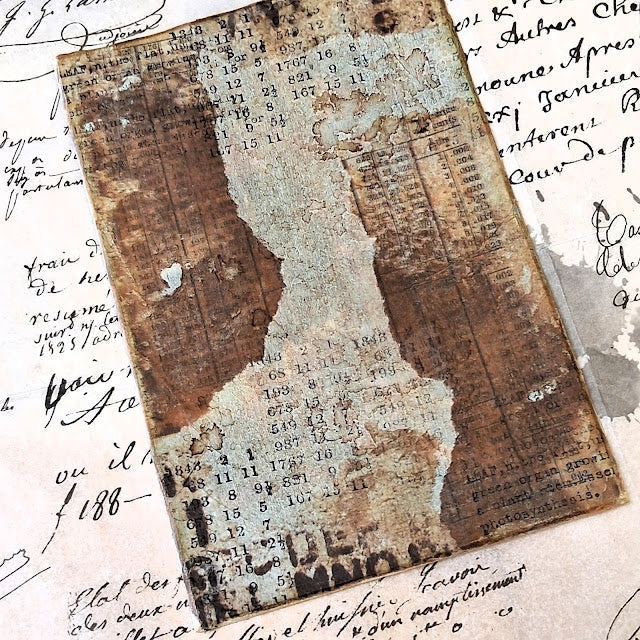 Printed Tissue - Mags Woodcock - Rusty Bits PT17