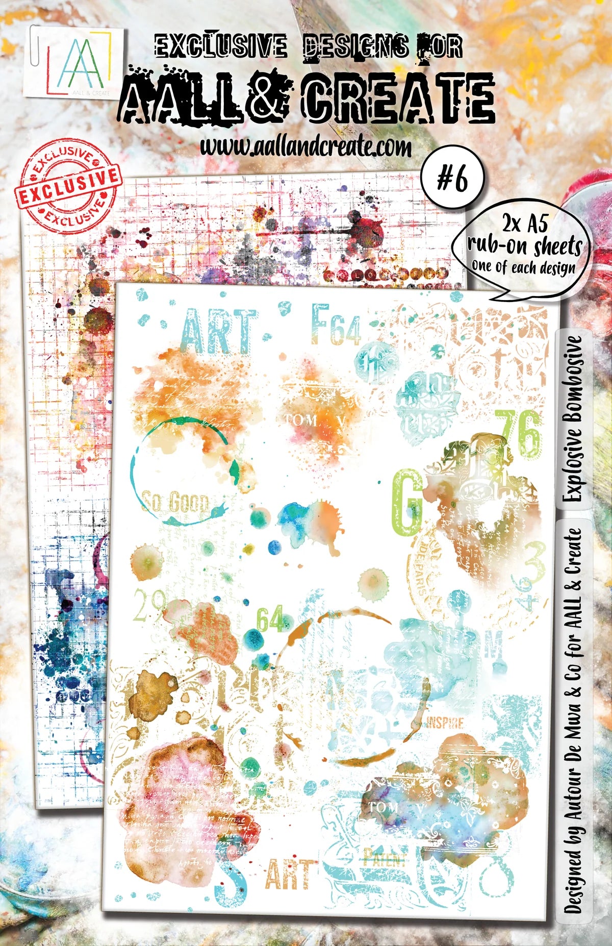 Aall & Create Rub-on Sheets Explosive Bombosive # 6