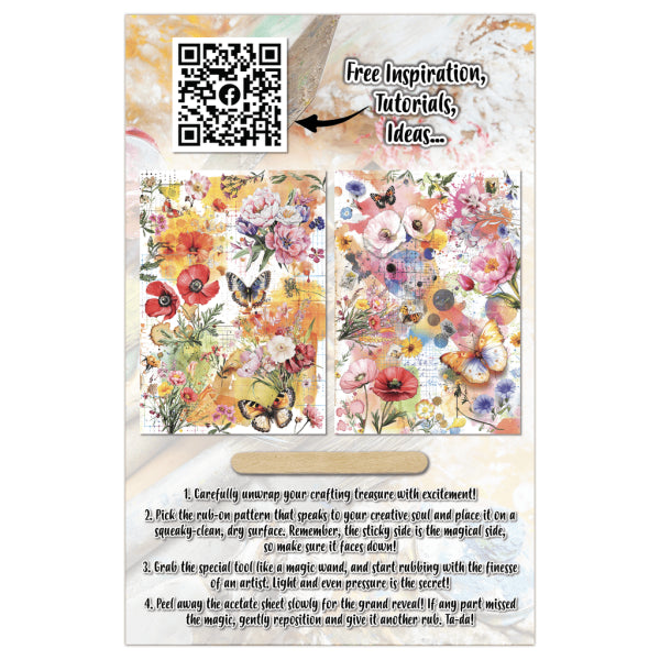 AALL & Create Rub-on Sheets Dancing Poppies RO-23