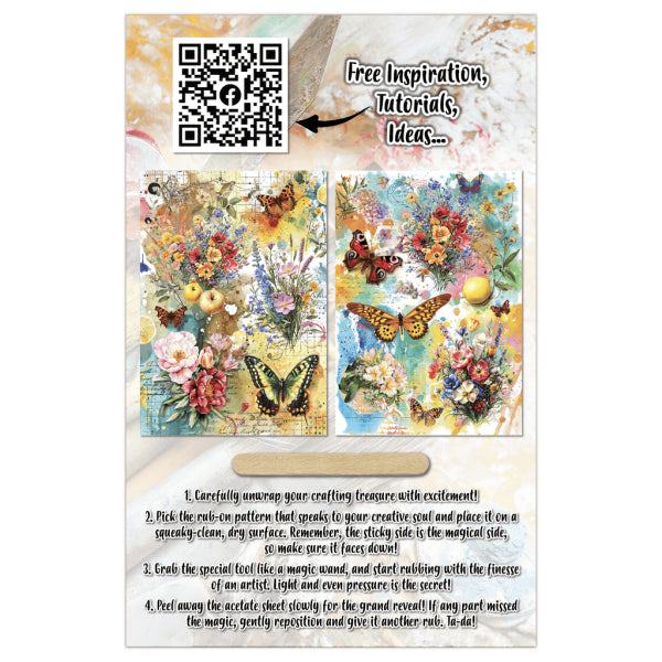 AALL & Create Rub-on Sheets Zesty Blossoms RO- 24