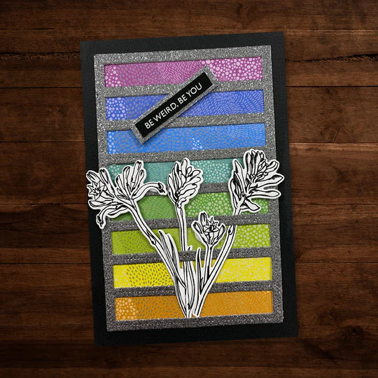 Paper Rose - Metal Die - Striped Pierced Coverplate