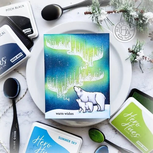 Hero Arts - Clear Stamp - Northern Lights Polar Bears