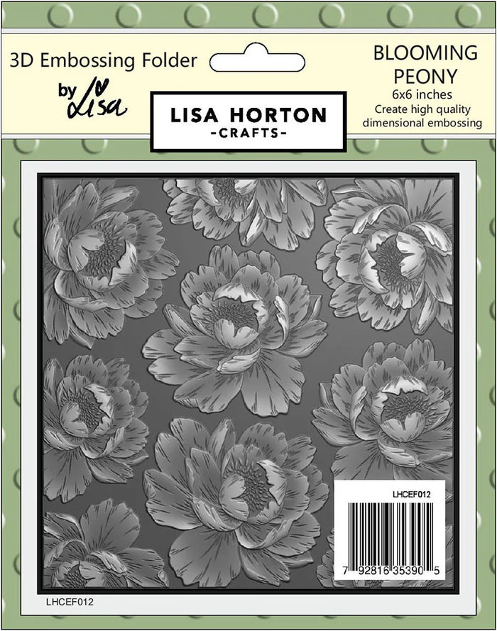 Lisa Hortons - Blooming Peony 6x6" Embossing Folder