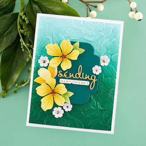 Spellbinders - 3D Embossing Folders - Four Petal Floral