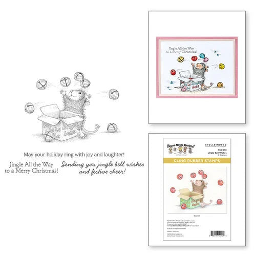 House Mouse Designs - Cling Rubber Stamps - Jingle Bell Wishes