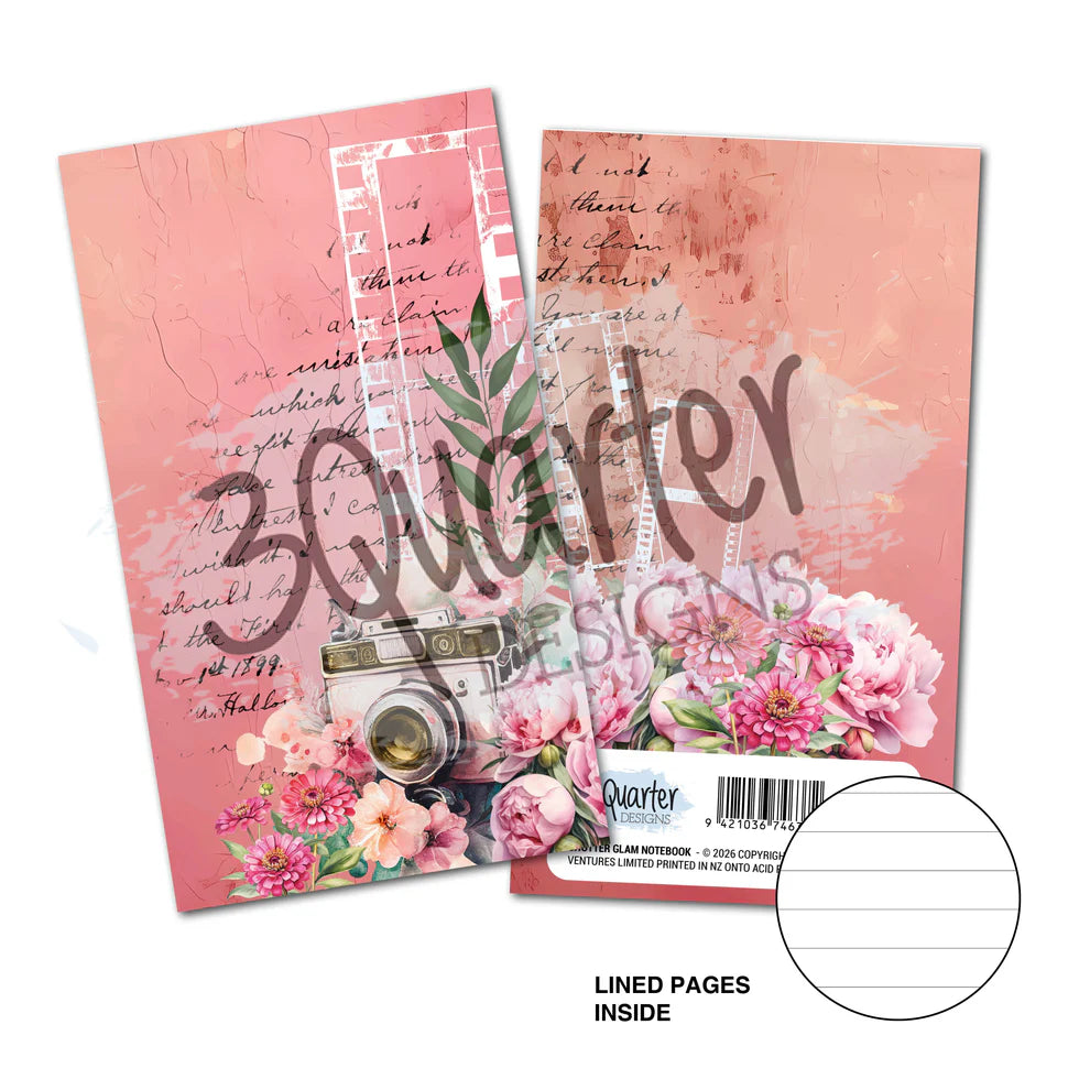 3 Quarter Designs - Mini Notebook - Shutter Glam