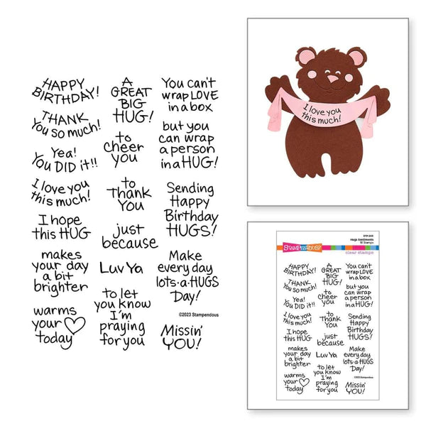 Stampendous - Clear stamps - Hug Sentiments