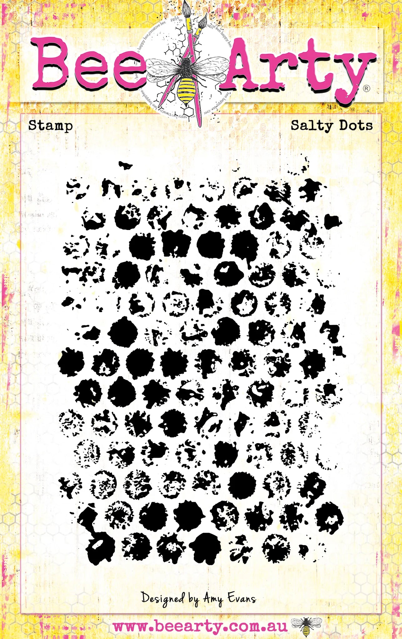 Bee Arty Acrylic Stamps - Salty Dots- Saltwater