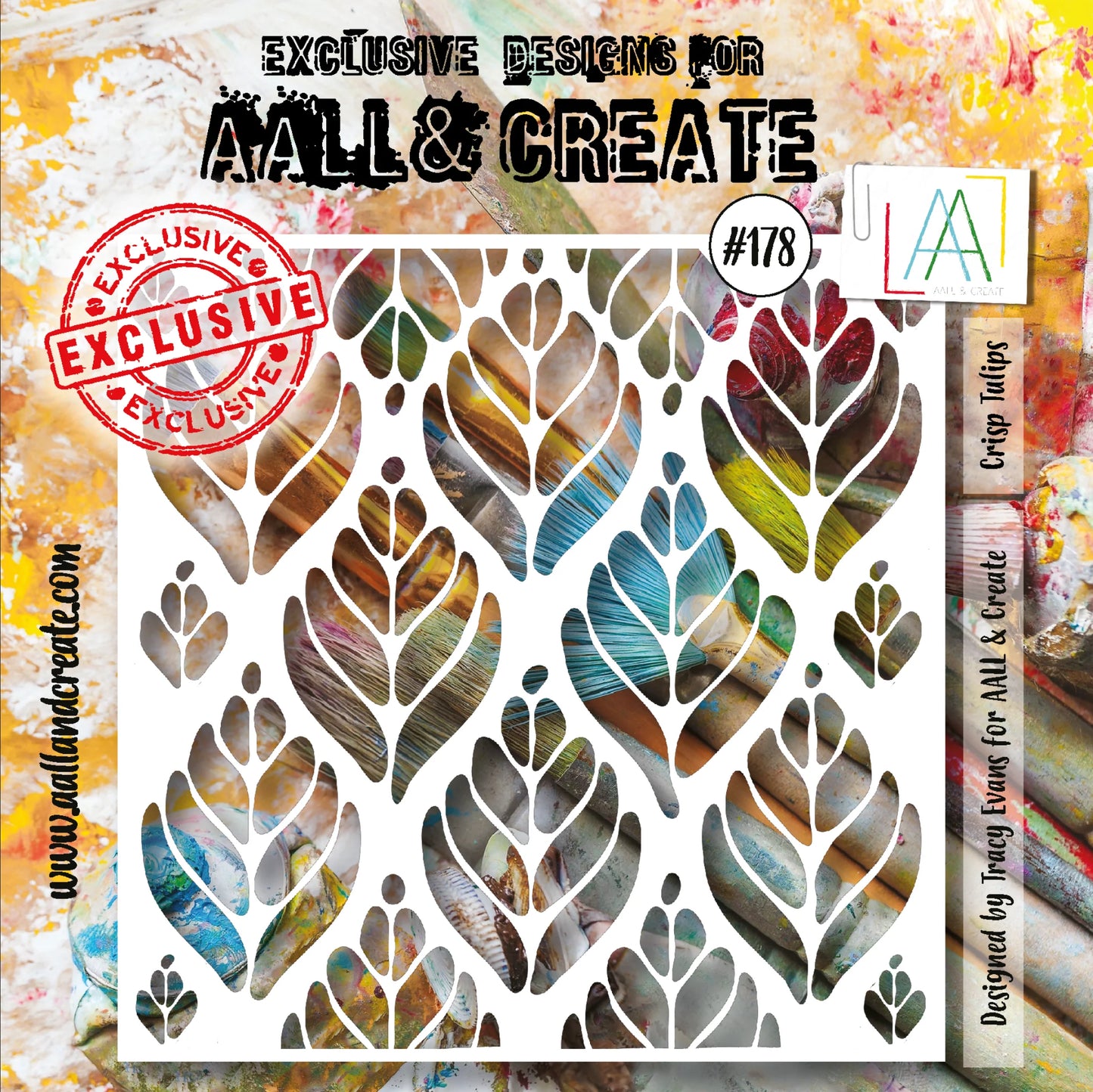 AALL & CREATE - 6X6 Stencil - Crisp Tulips # 178