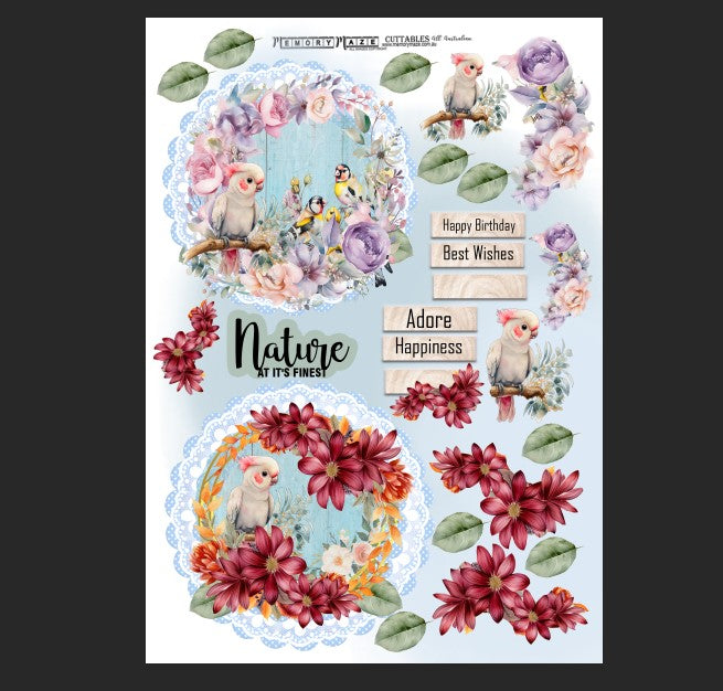 Memory Maze A4 Cuttables - Cockatoo's 203