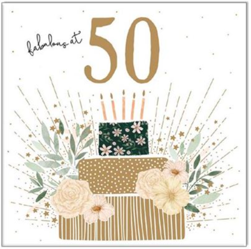 Jade Mosinski Designs - Happy 50th Birthday Card