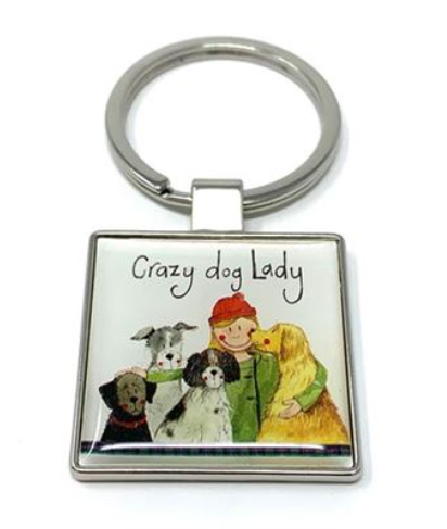 Alex Clark - Keyring - Crazy Dog Lady