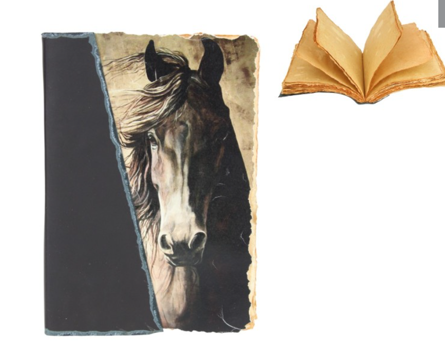 Horse Design Leather Journal  25 x 17cm
