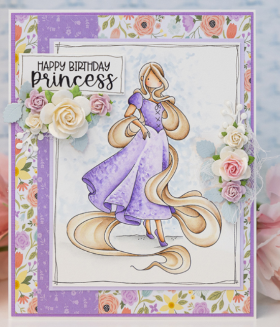 Stamping Bella - Cling Stamps - Uptown Girl Rapunzel