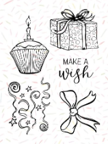 Kaszazz Rubber Stamp - Party Favourites (un-Cut set)