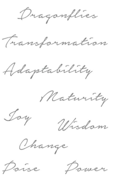 Kaszazz Rubber Stamp - Mini Messages - Dragonflies (un-cut set)