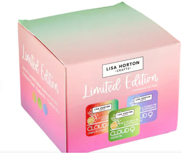 Lisa Horton Crafts Set of 3 Limited Edition Interference Ink Pads - Crimson Cheer, Festive Fir and Yuletide Sky