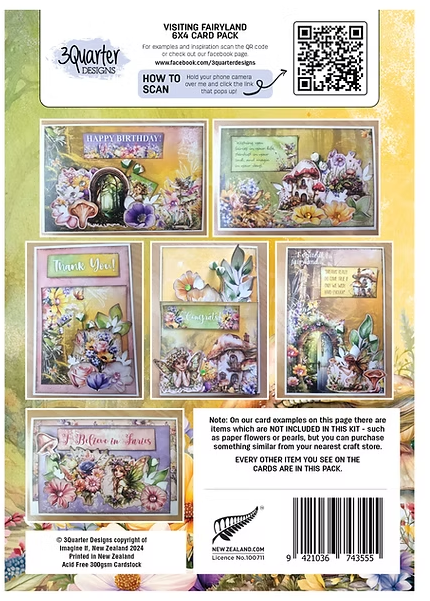 3 Quarter Designs - Visiting Fairyland 6x4 Card Pack