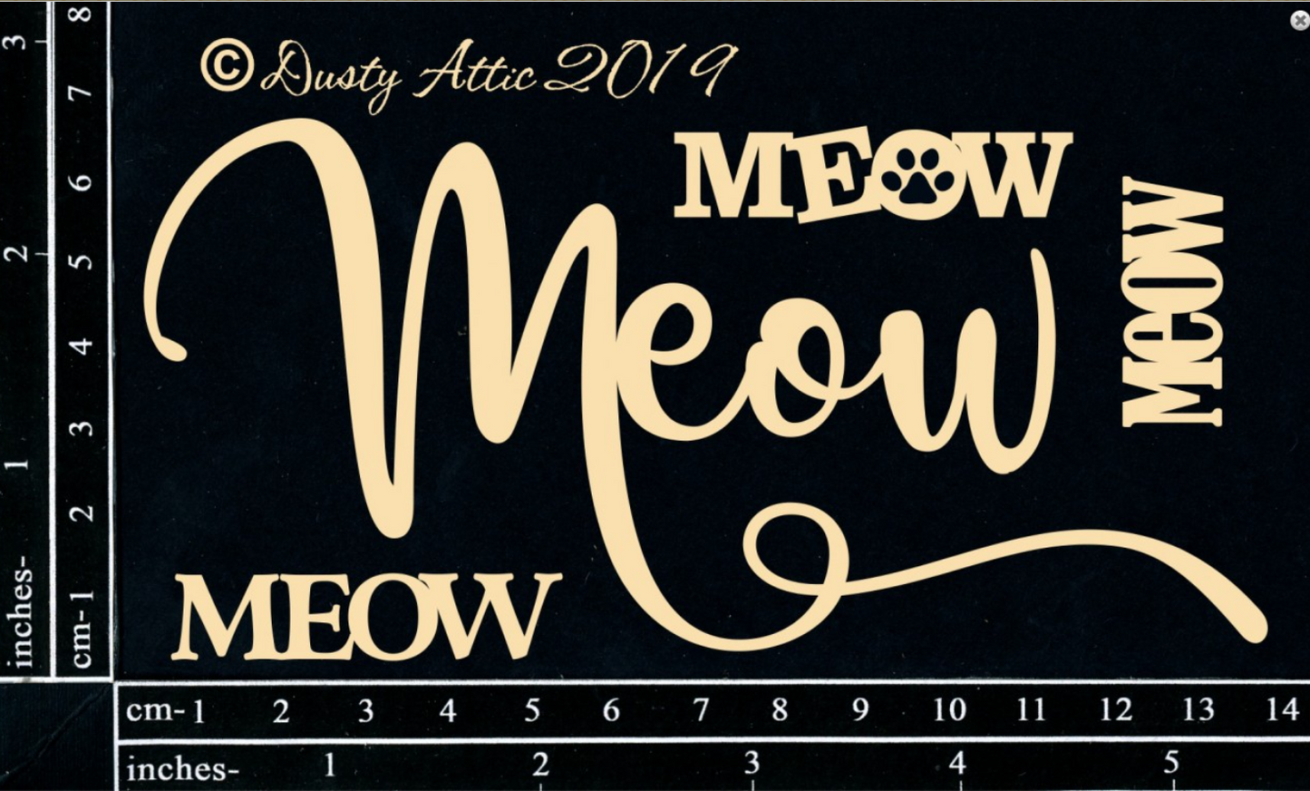 Dusty Attic - Chipboard - Meow