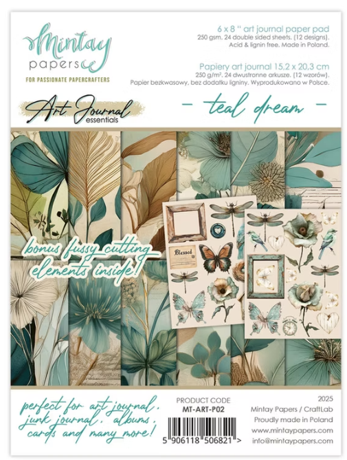 Mintay Papers - Art Journal Essentials - Teal Dream