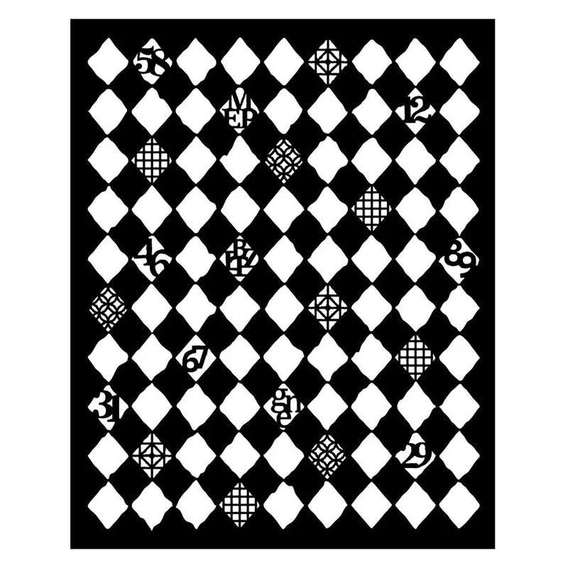 Stamperia- Stencil - Furry Friends Rhombus Pattern