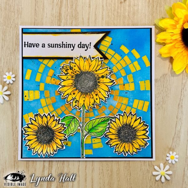 Visible Image clear stamps -Sunflower Grunge