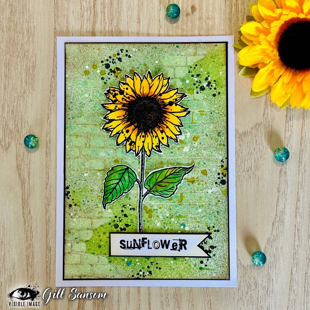 Visible Image clear stamps -Sunflower Grunge