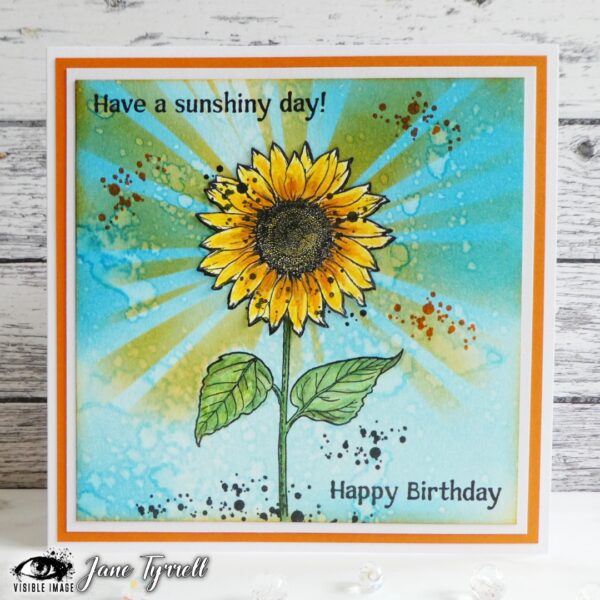 Visible Image clear stamps -Sunflower Grunge