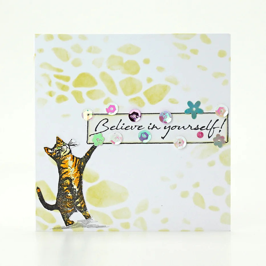 Cosmic Shimmer - By Andy Skinner 8X8'' Mixed Media Stencil - Pebble Mosaic