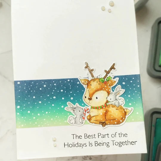 Paper Rose -  Clear Stamp Set - Sweet Reindeer