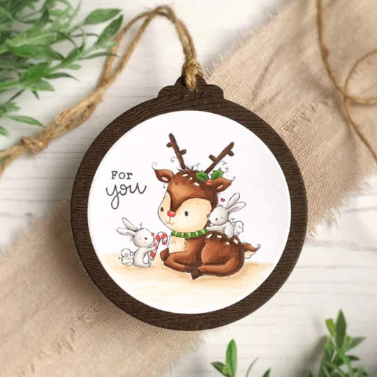 Paper Rose -  Clear Stamp Set - Sweet Reindeer