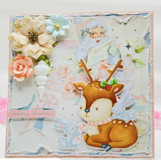 Paper Rose -  Clear Stamp Set - Sweet Reindeer