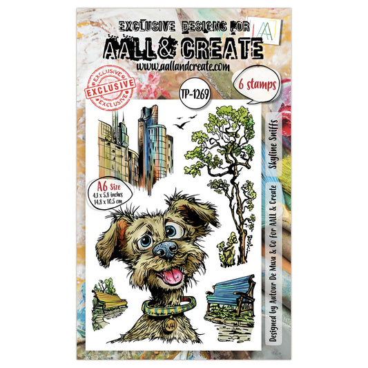 AALL & CREATE - A6 Stamps - Skyline Sniffs #1269