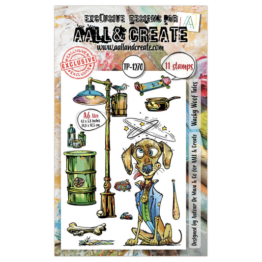AALL & CREATE - A6 Stamps - Wacky Woof Tales #1270