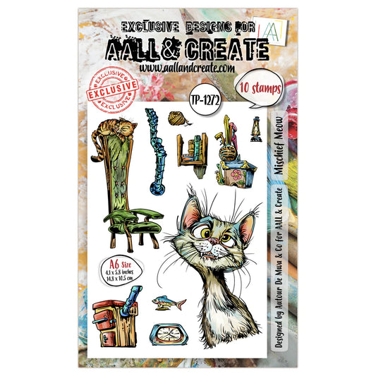 AALL & CREATE - A6 Stamps - Mischief Meow #1272