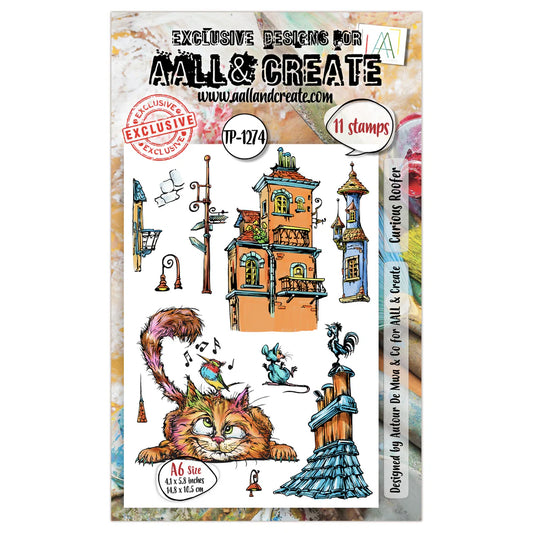 AALL & CREATE - A6 Stamps - Curious Roofer #1274