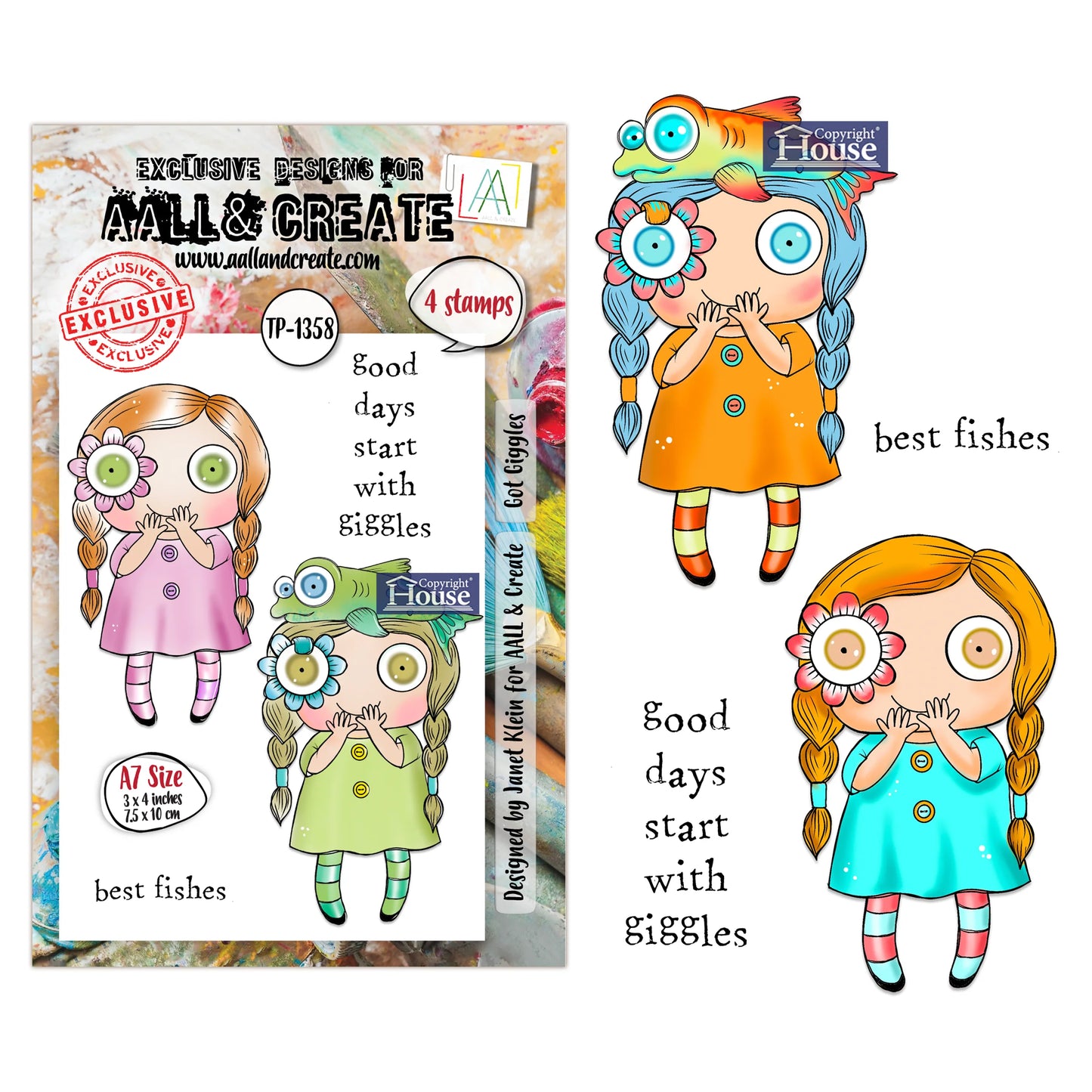 AALL & CREATE - A7 Stamps - Got Giggles #1358