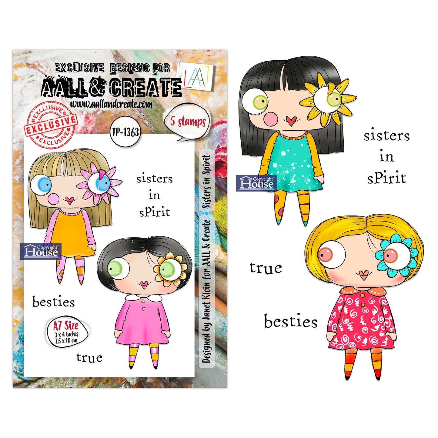 AALL & CREATE - A7 Stamps - Sisters In Spirit #1363