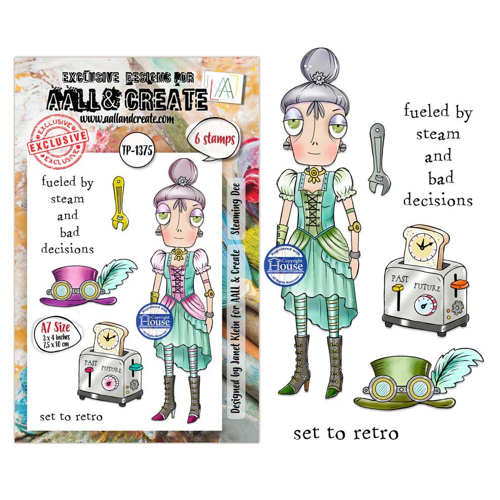 AALL & CREATE - A7 Stamps - Steaming Dee - #1375