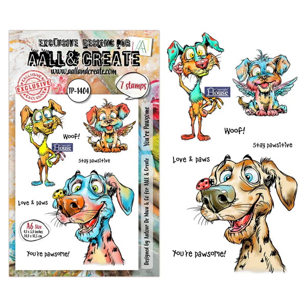 AALL & CREATE - A6 Stamps - You're Pawsome #TP - 1404