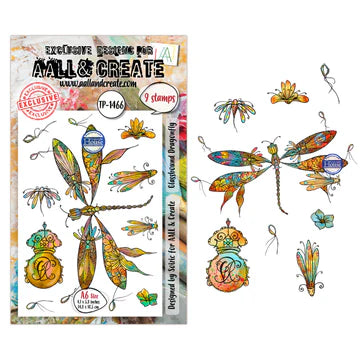AALL & CREATE - A6 Stamps - Glassbound Dragonfly - #1466