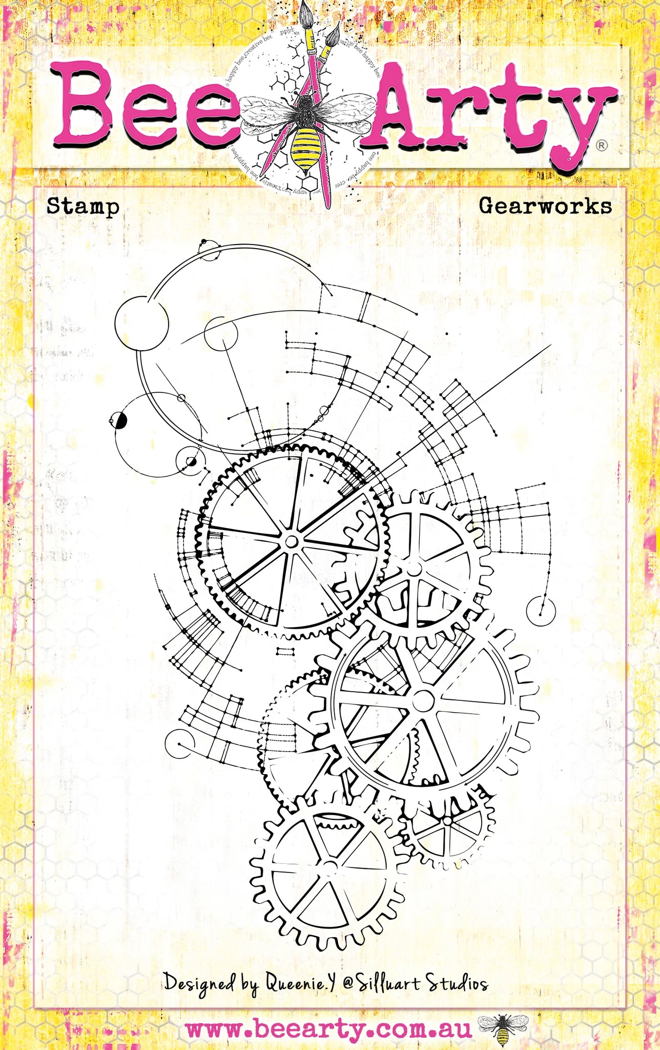 Acrylic Stamp - Gearworks - Timeless Grit