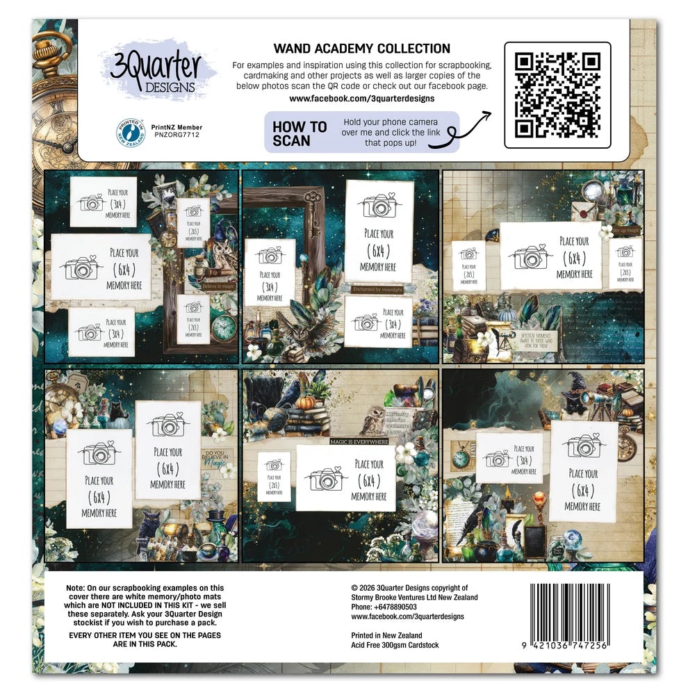 3 Quarter Designs - Wand Academy Collection Designer Paper & Diecuts Set