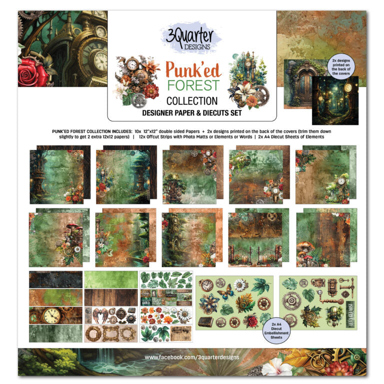 3 Quarter Designs - Punk'ed Forest Collection Designer Paper & Diecuts Set